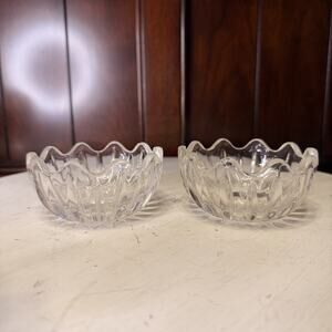 Crystal Clear Industries 24% Lead Crystal Mini Bowls Yugoslavia 1.5x3.5 Inches